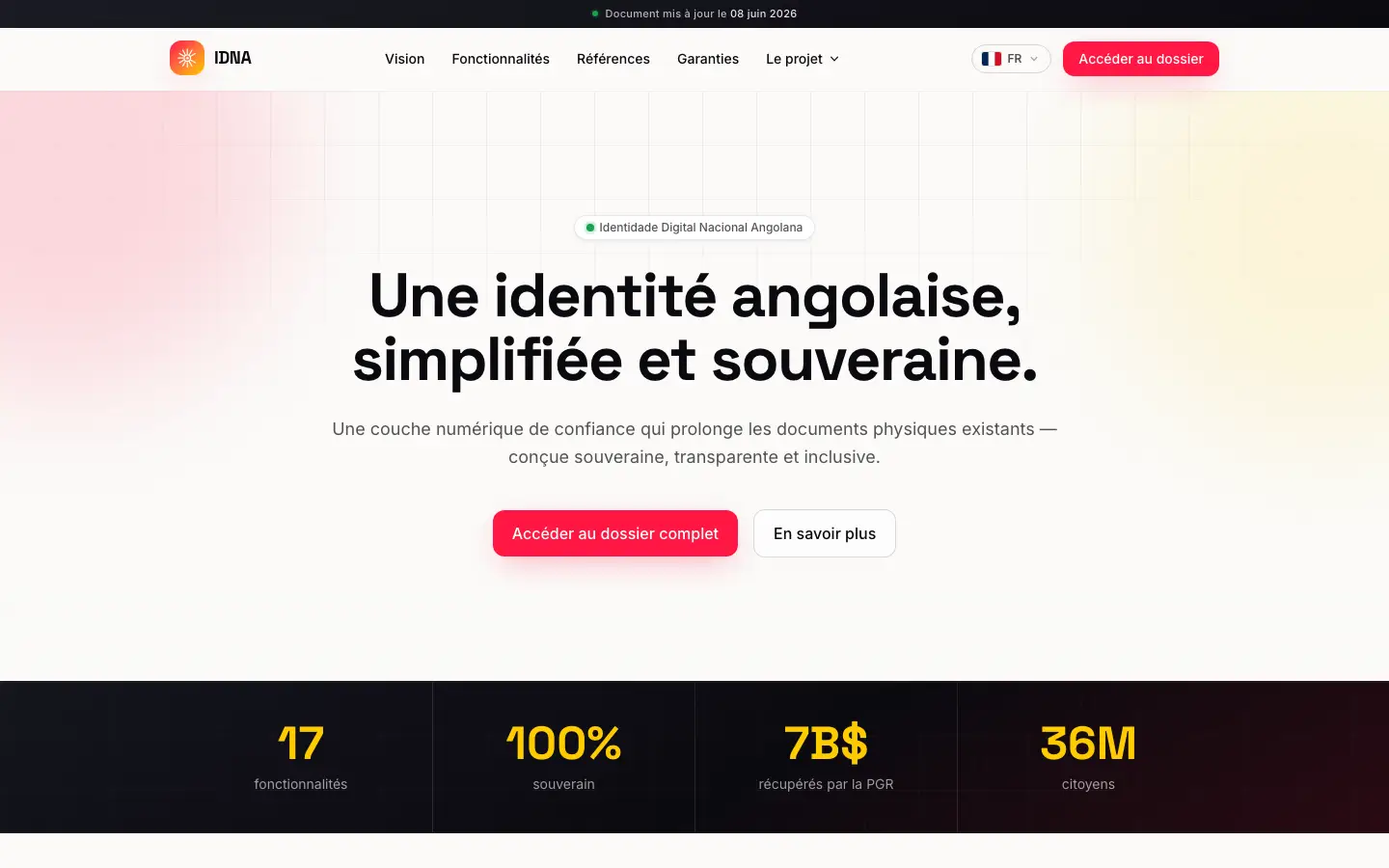 Aperçu du site IDNA